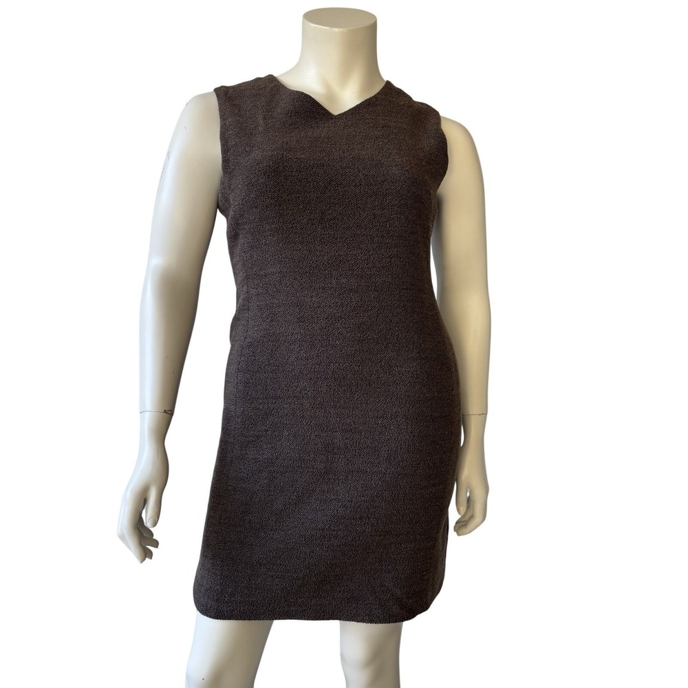 Vintage 90's De Cathalo Wool Shift Dress Sz14 | Minimalist Old Money Modest